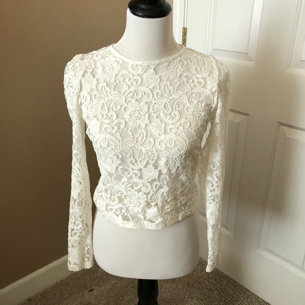 White lace top